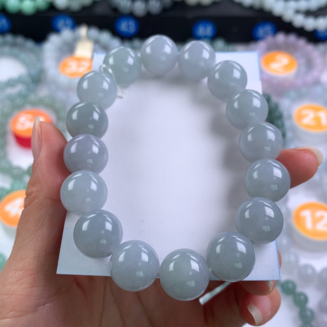 手链翡翠未镶嵌卡13.7