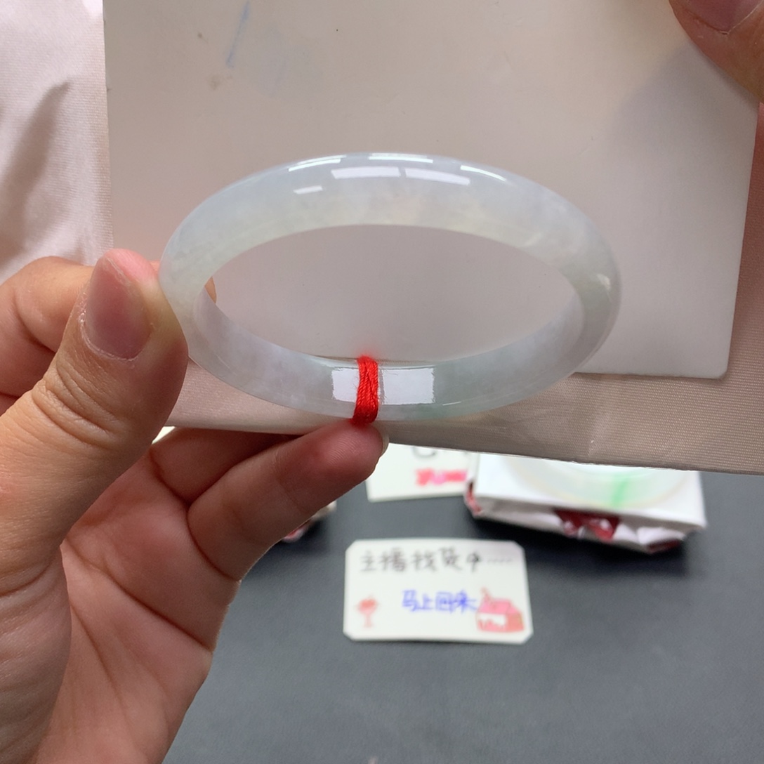 翡翠未镶嵌手镯9号53.4贵妃