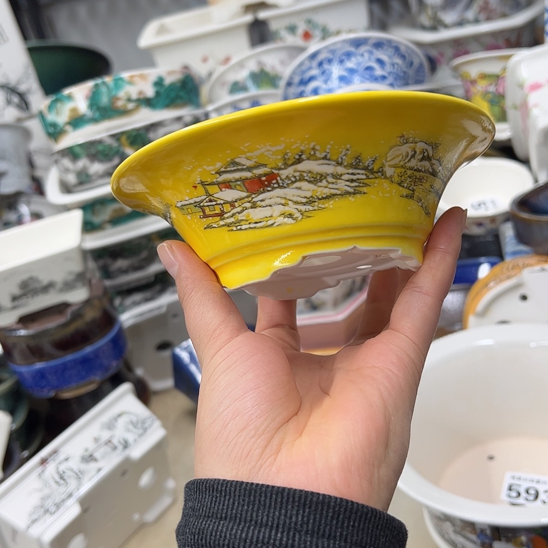 紫砂花盆572号瑕疵15/5cm介意勿拍