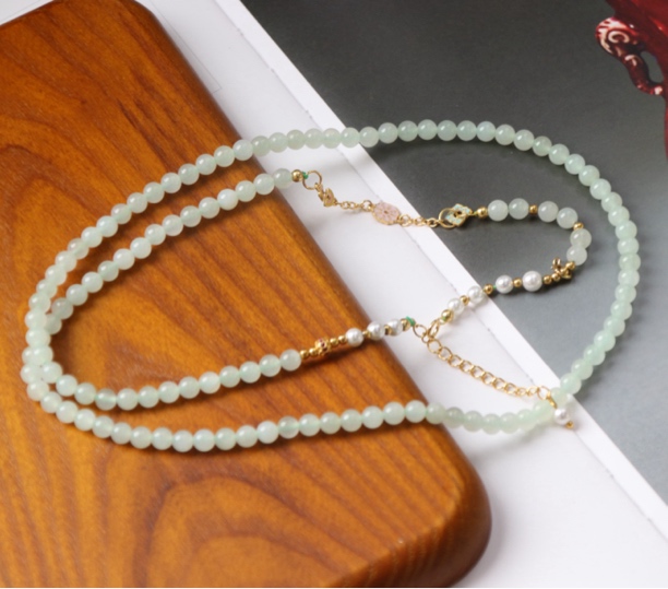 Tina和田玉珠链手工编织劲饰挂绳男女款吊坠绳毛衣链配绳