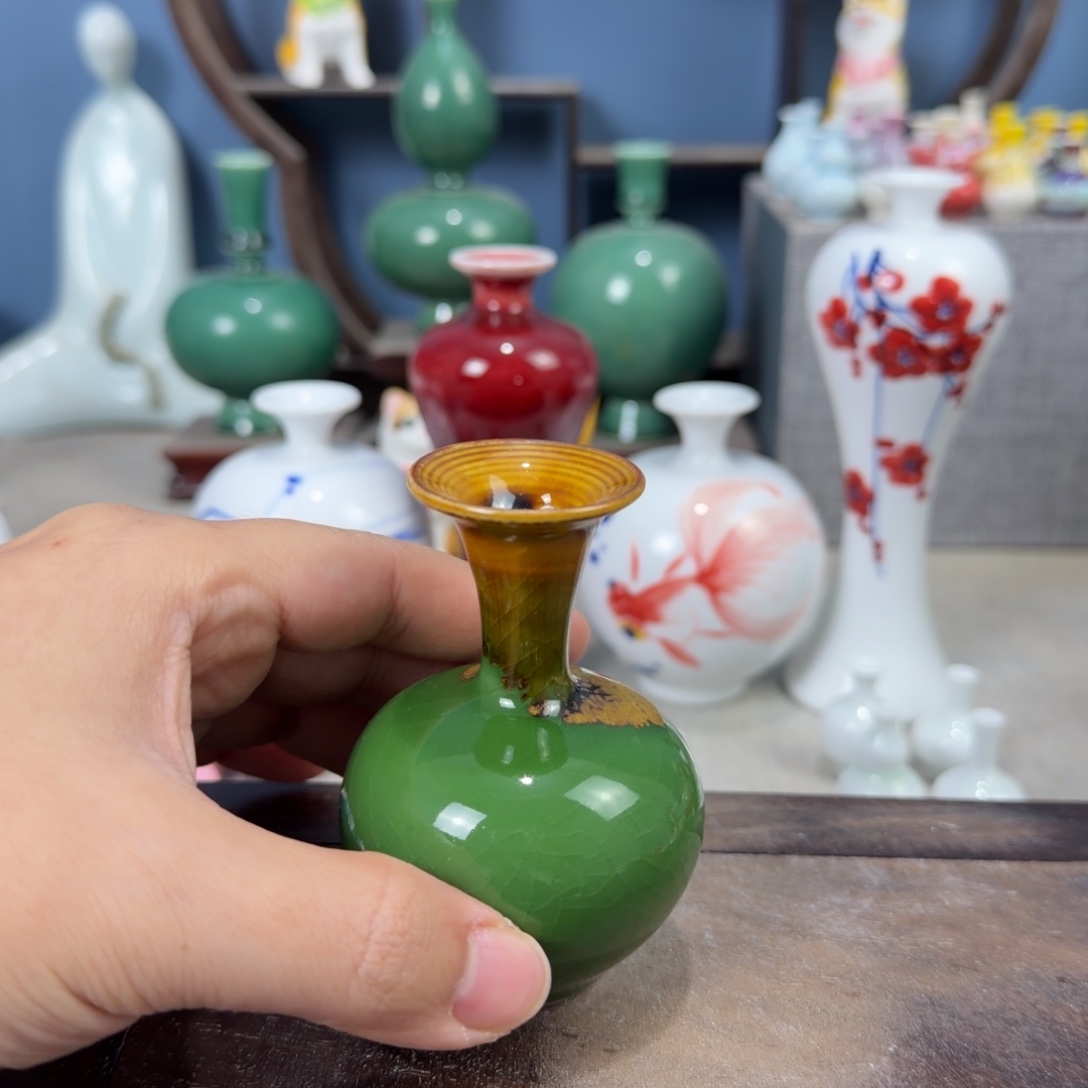 陶瓷手工小花器摆件