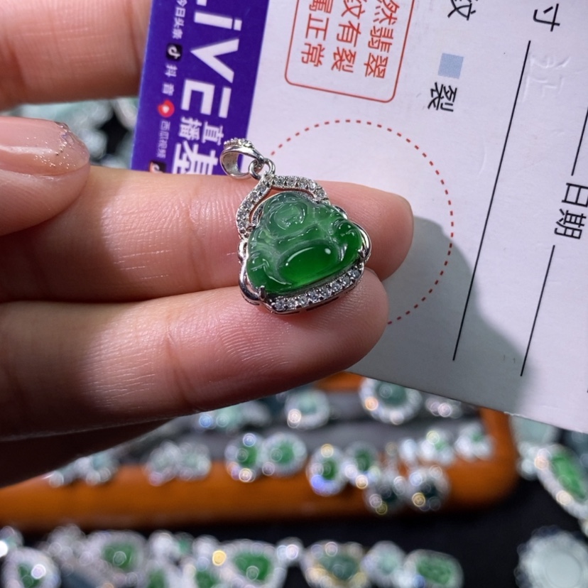 【闪购商品】翡翠颈饰银S925镶嵌天然