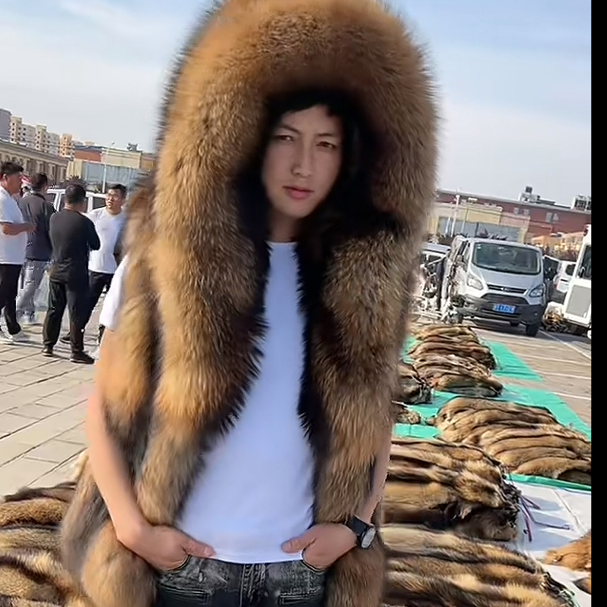 披肩帽款马甲（男女同款）