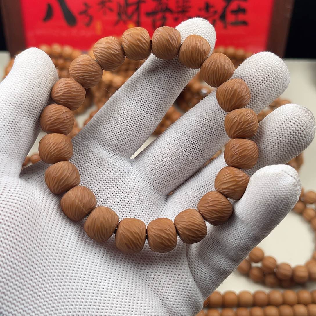 猴头核桃手串走色云锦