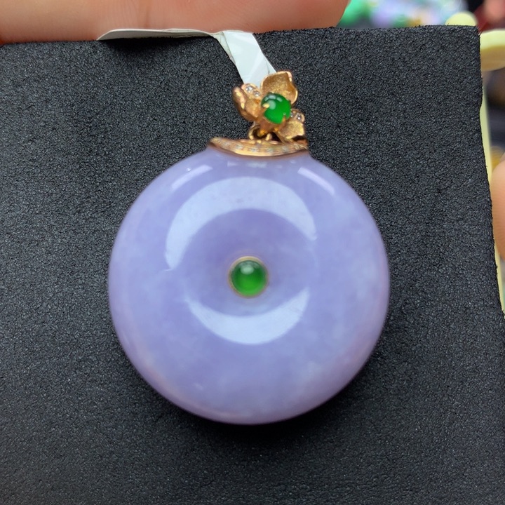 翡翠手链18K金镶嵌翡翠