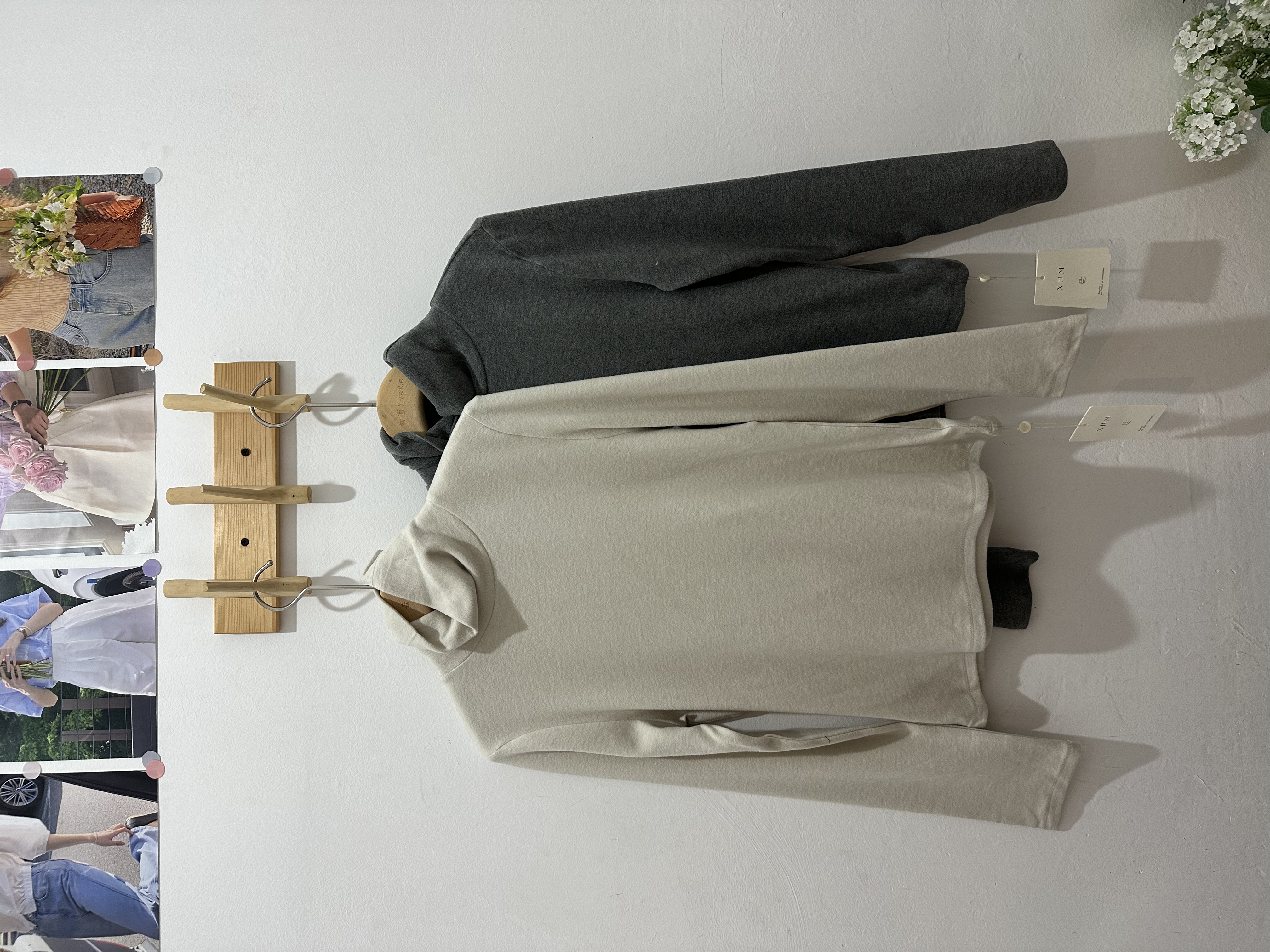 休闲极简风百搭T恤秋冬立领拼接