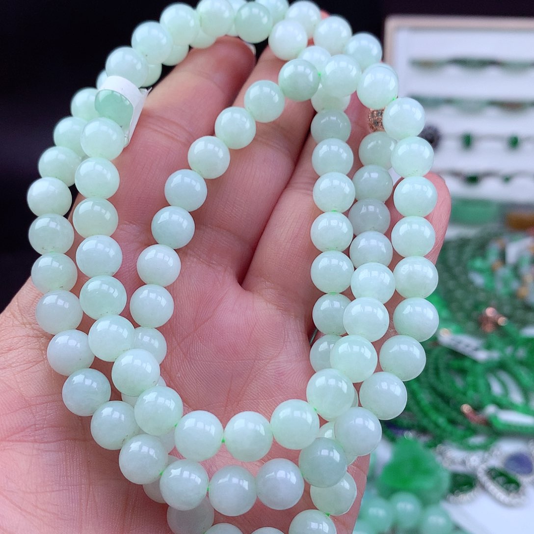 翡翠未镶嵌项链项链