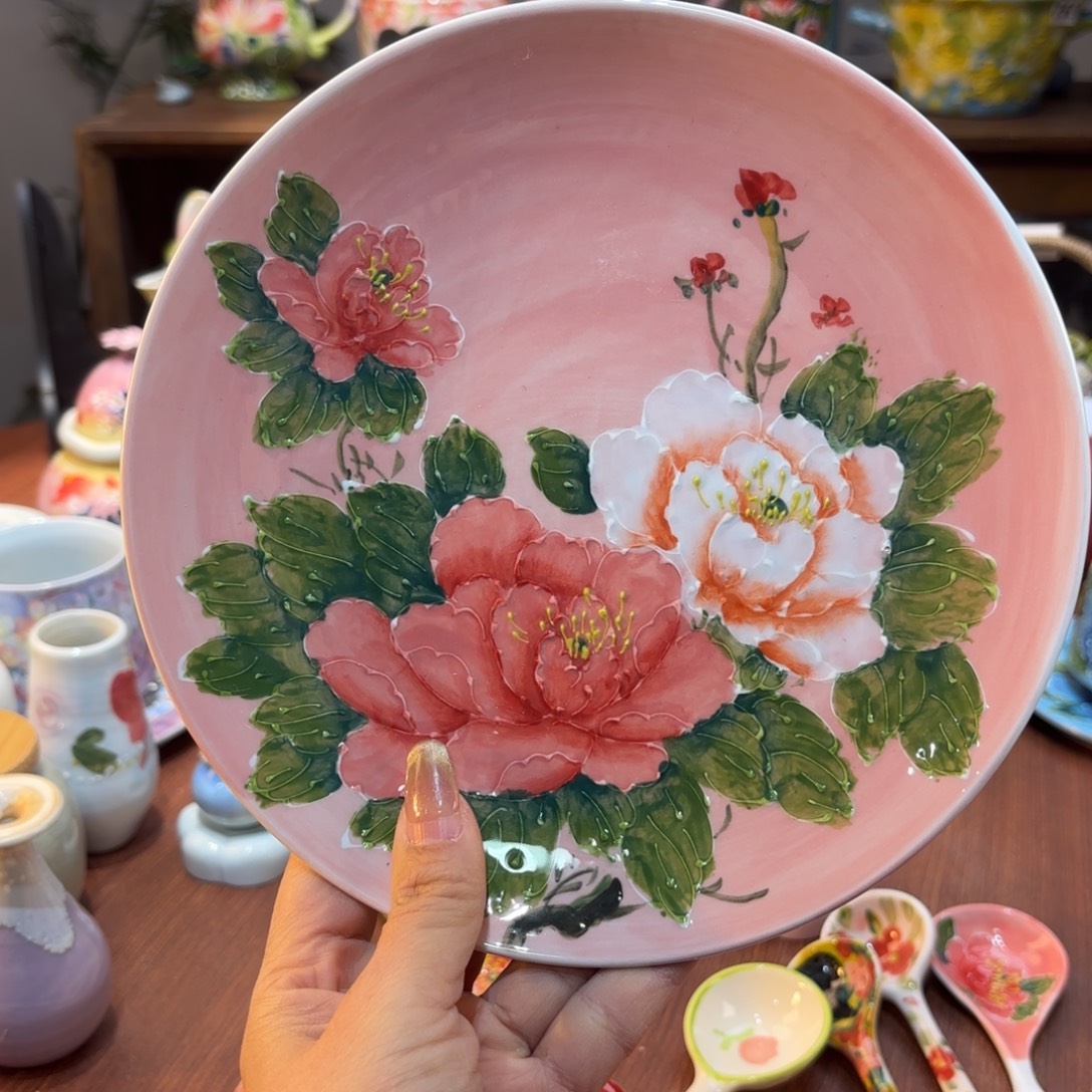 摆件景德镇手绘高温釉下彩陶瓷茶具