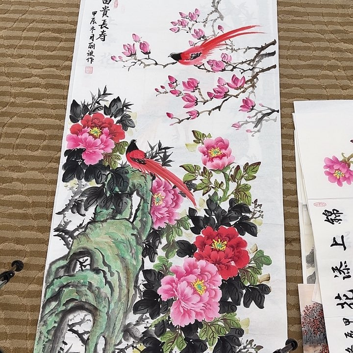 国画花鸟的翅膀和羽毛70.140