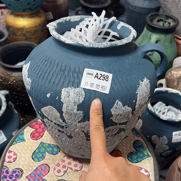 粗陶盆默认打孔高22口12