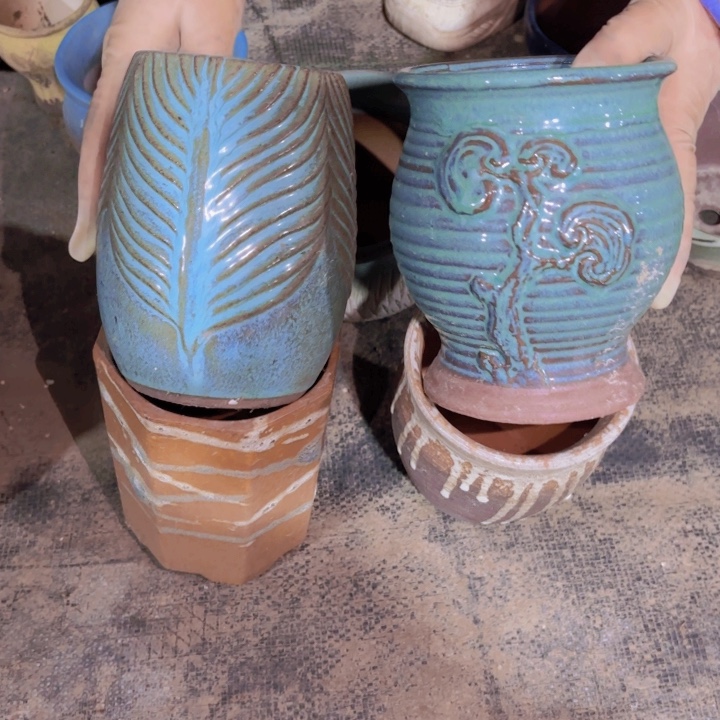 透气紫砂花盆 口径 高度