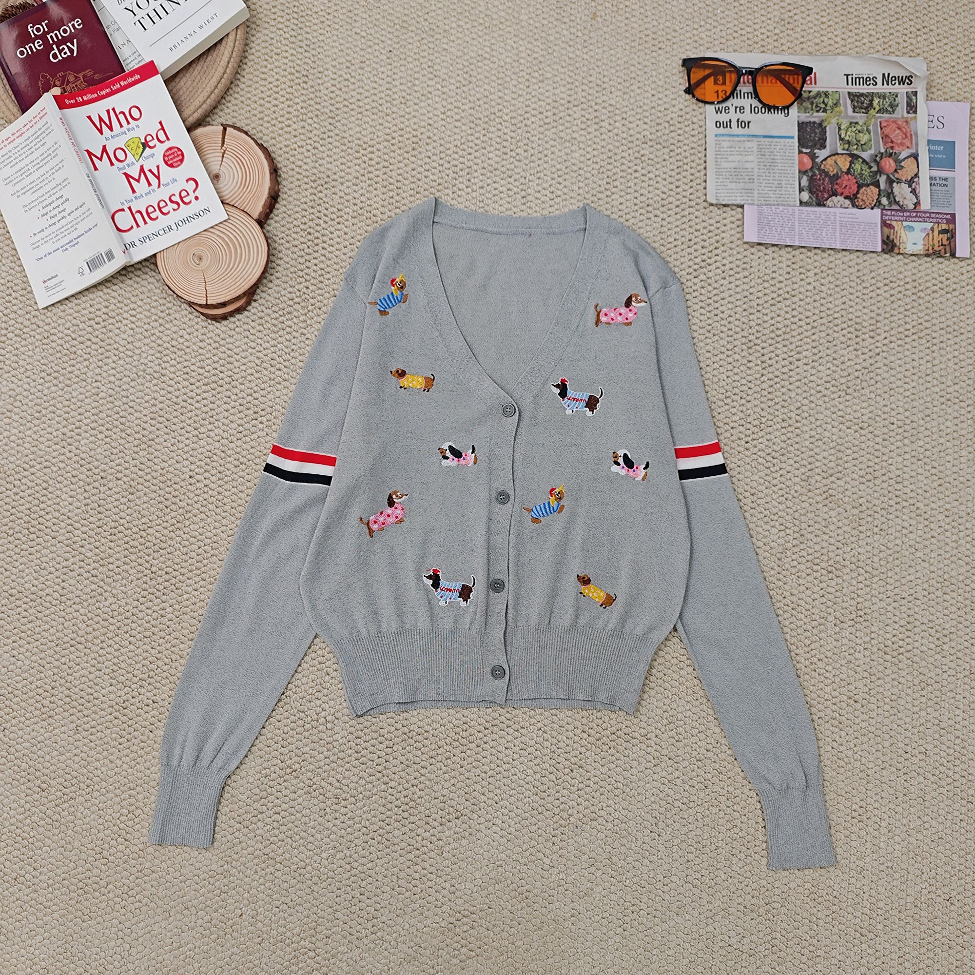 2025夏季新款时尚休闲卡通印花防晒针织开衫长袖2758