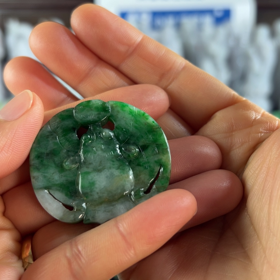 翡翠未镶嵌手镯天然翡翠挂件