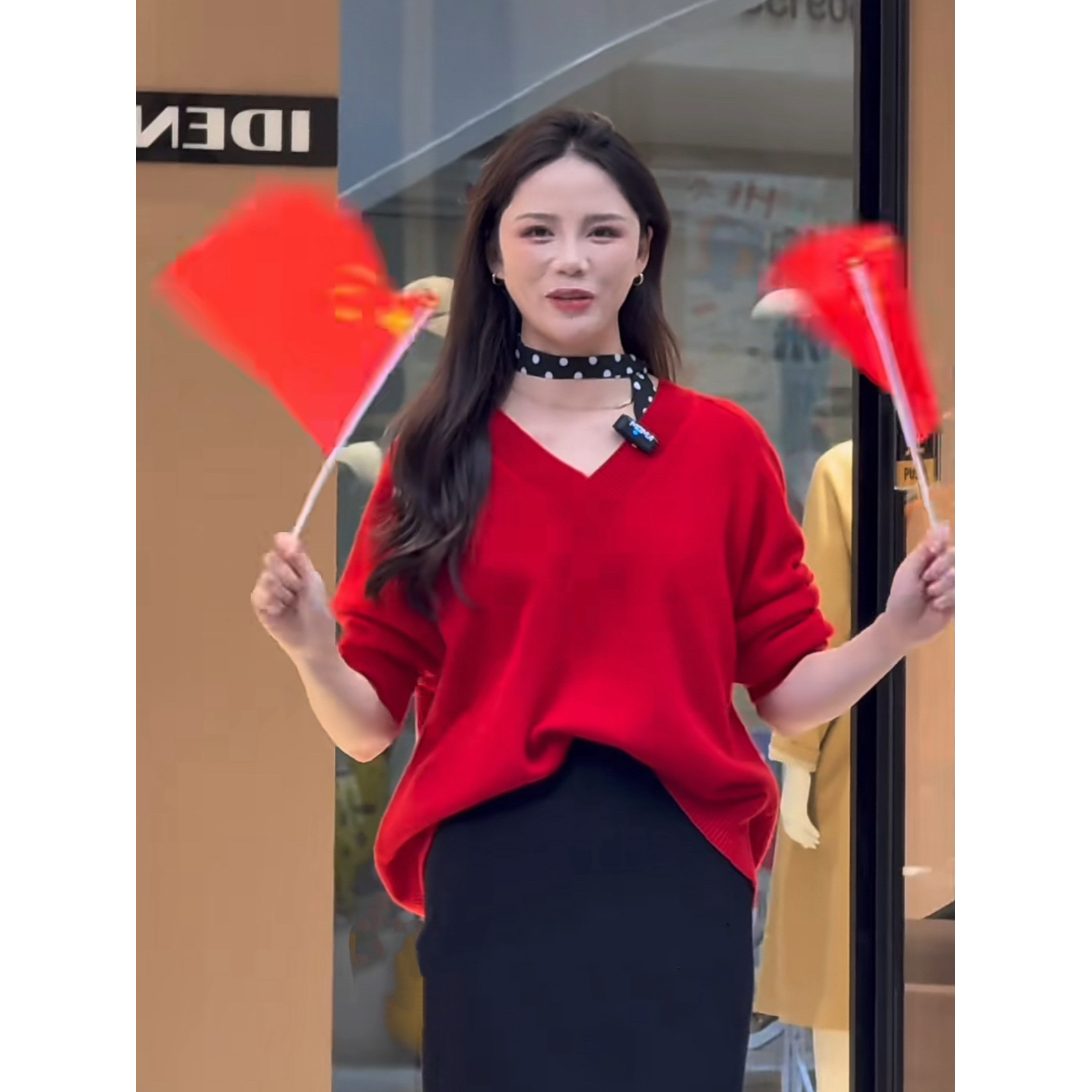 易缔媤V领毛衣AD73067