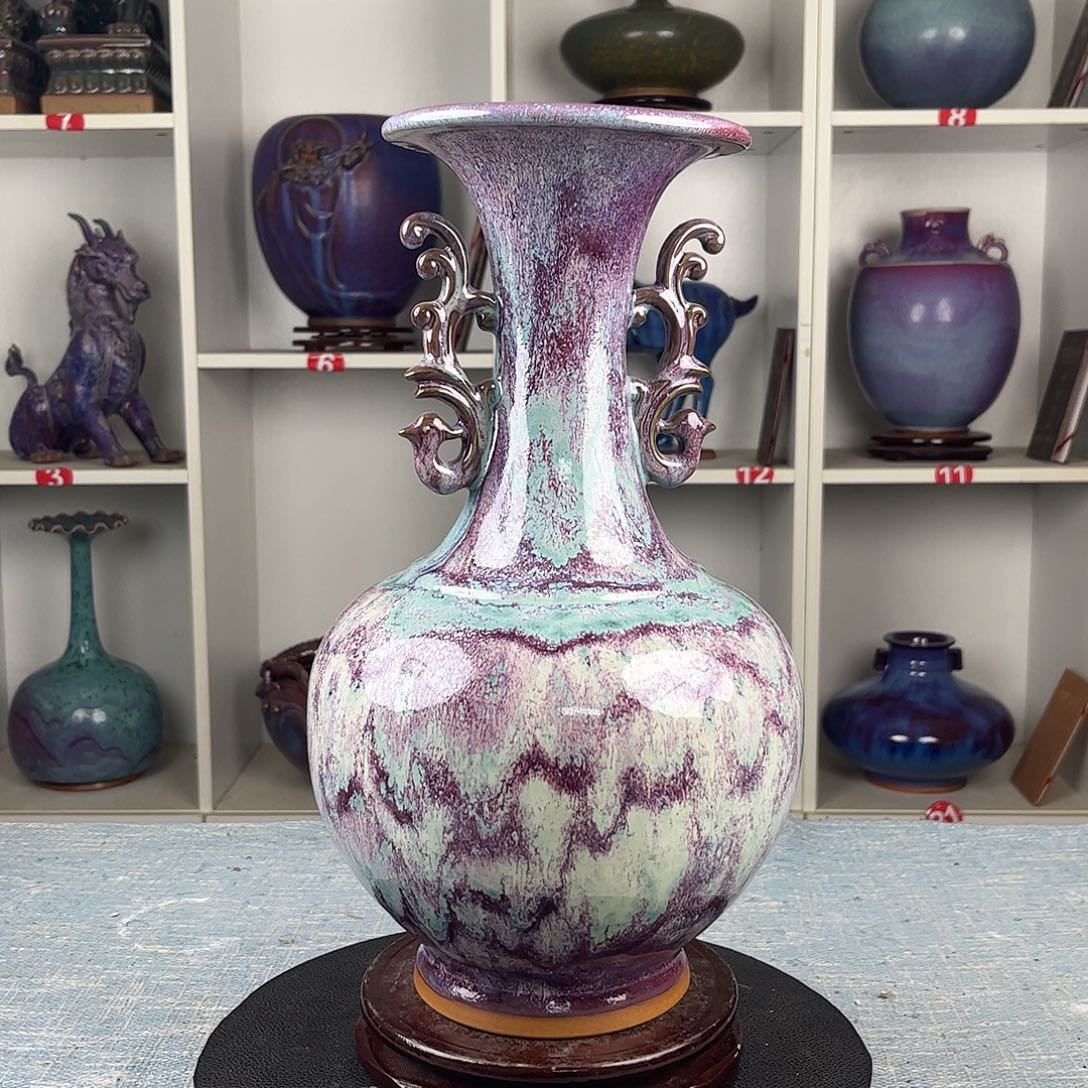 瓷片摆件……丹凤朝阳……无礼盒