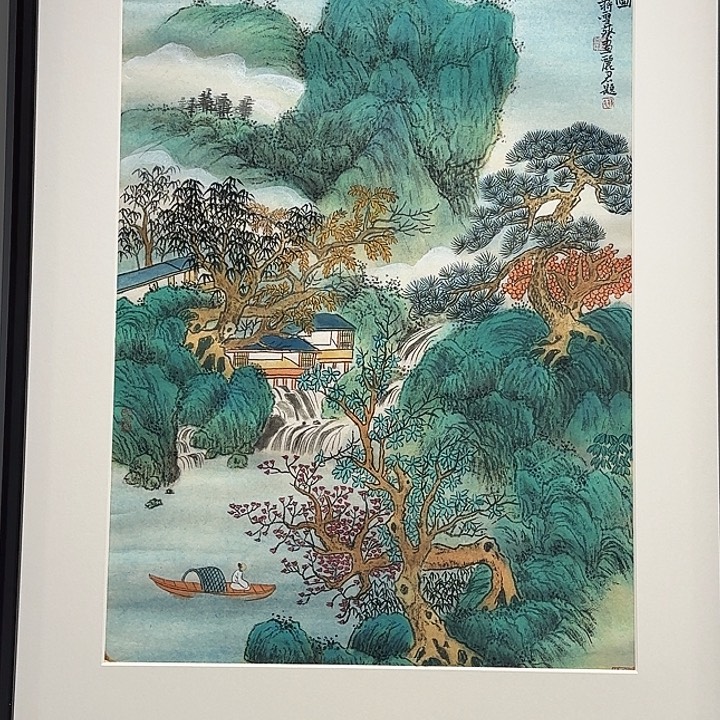 国画松风听泉 2.7平尺不带框