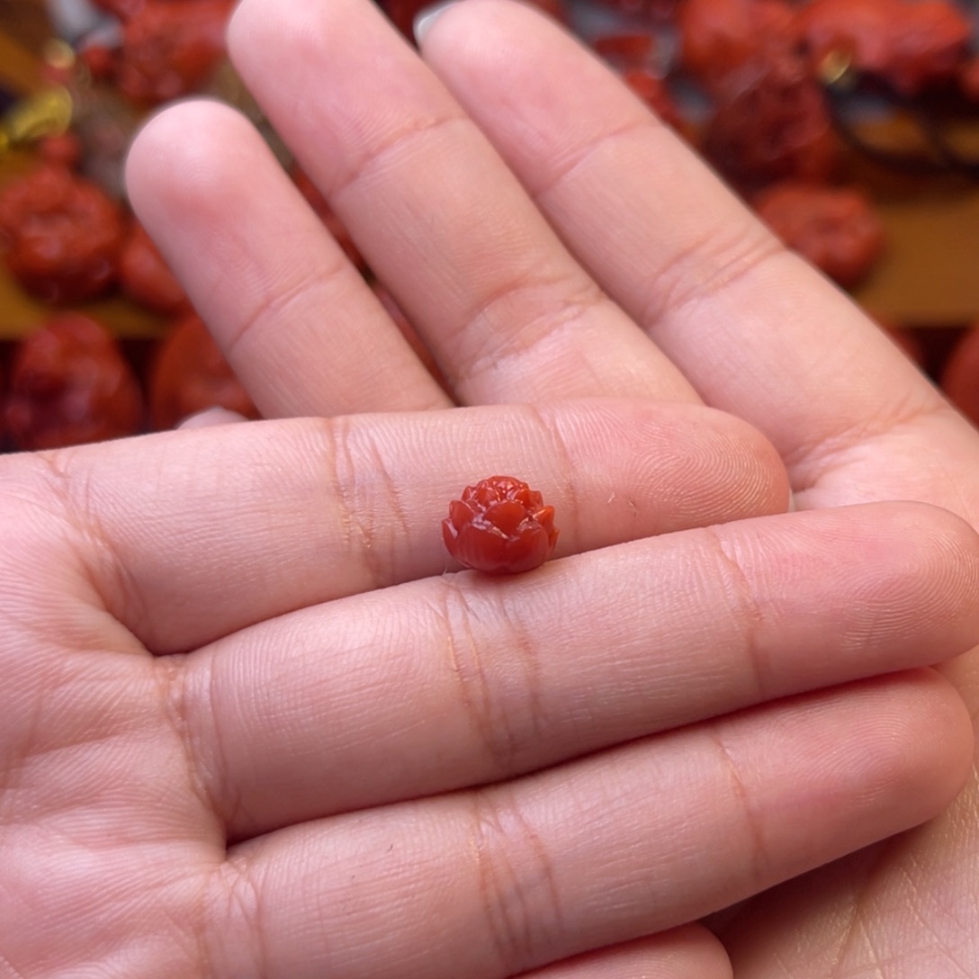 无***楼南红玛瑙未镶嵌川料瓦西莲花背云