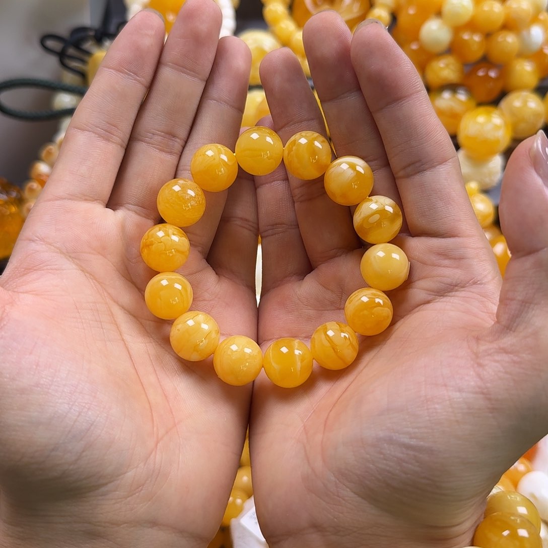 琥珀珠宝奇石未镶嵌15mm