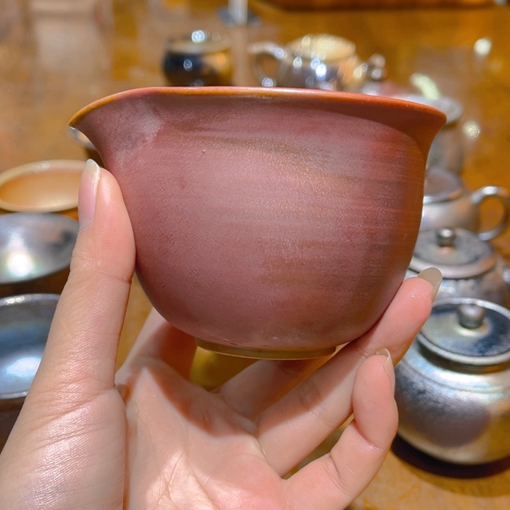 杯石*灵白泥柴烧公道杯杯子杯