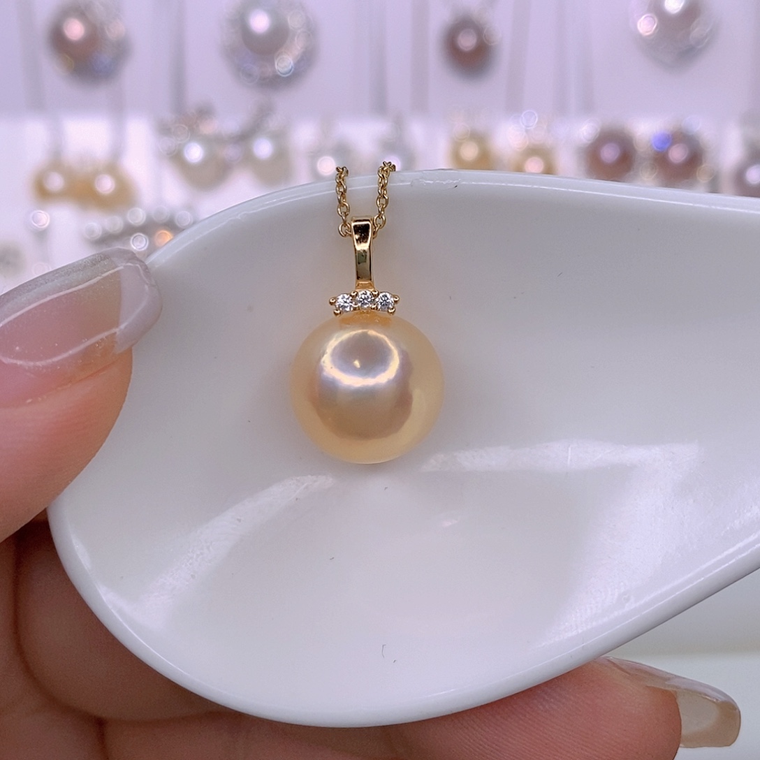 云***我银S925镶嵌颈饰淡水珍珠