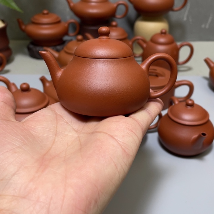 紫砂茶壶生砂生料朱泥小壶
