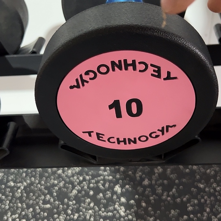 全新纯钢泰诺哑铃10公斤一对粉色