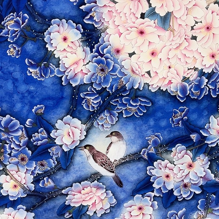 横款晚上好展示作品的
