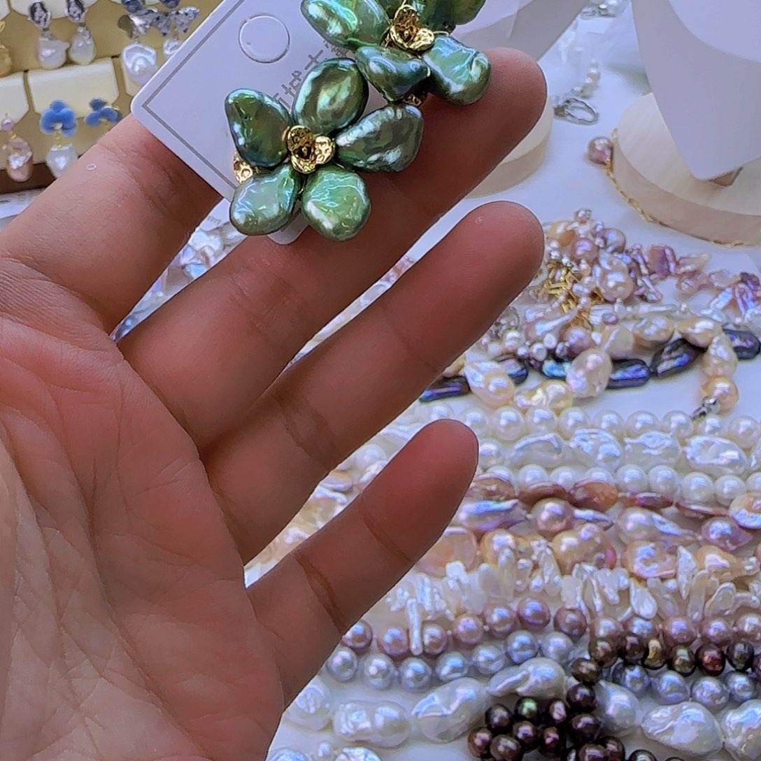 银S925镶嵌淡水珍珠482