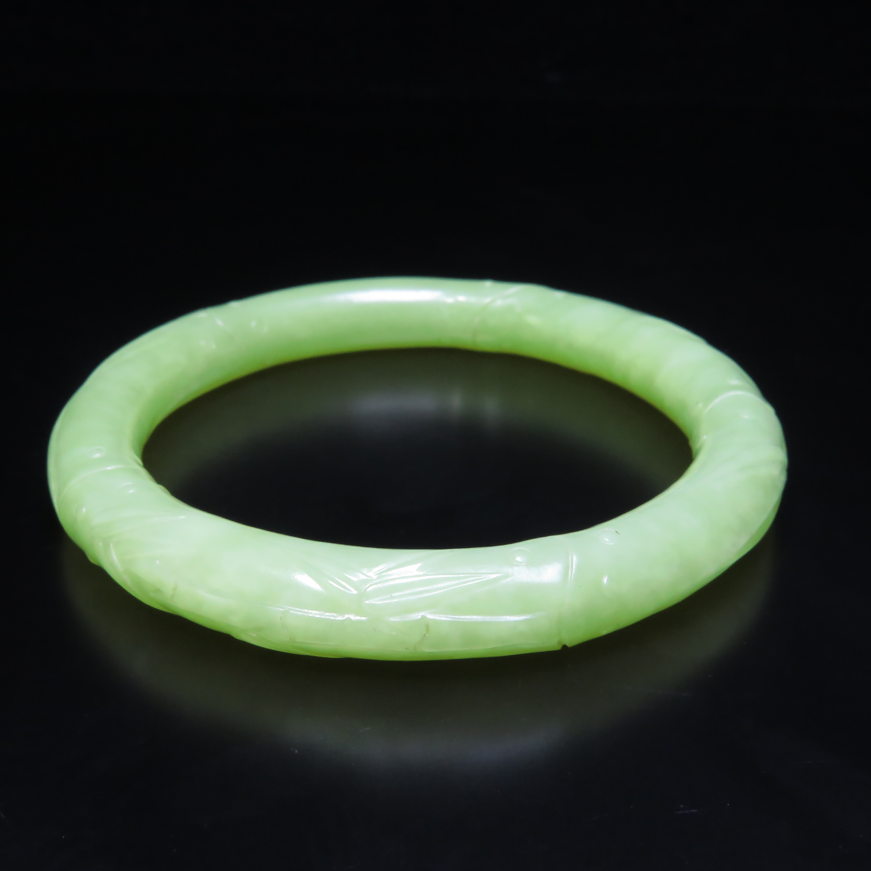 民国竹节纹黄玉镯/MZ604911/和田玉/民族文物