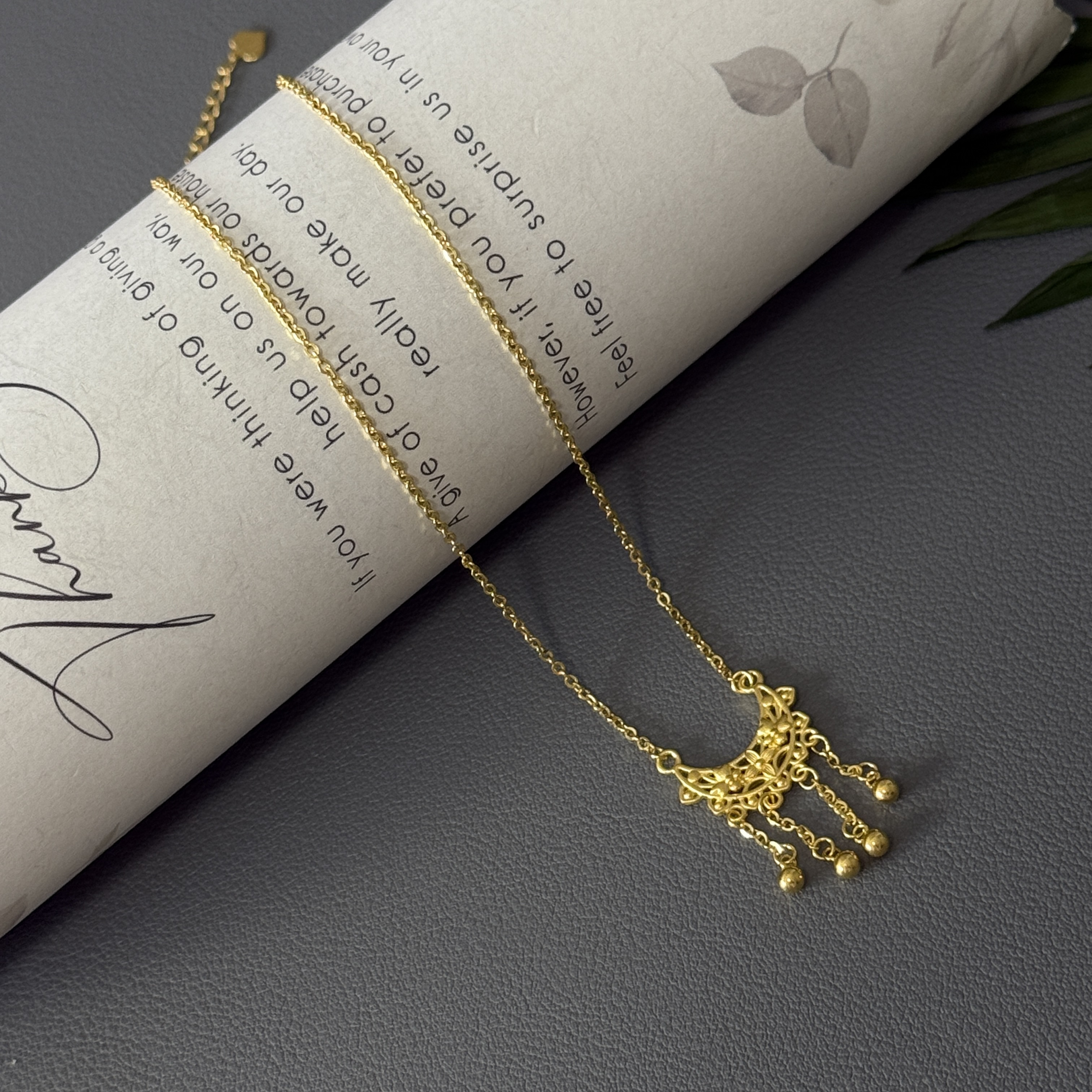 【瑶族风情黄金项链】足金999 多样性发一