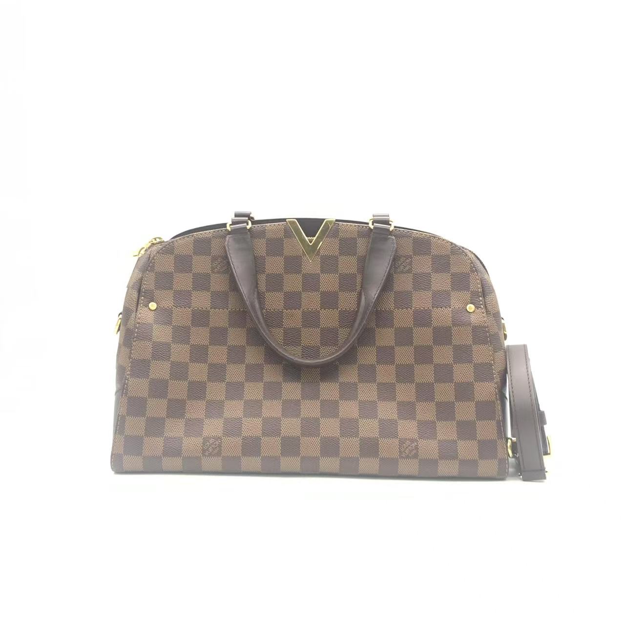 95新 LouisVuitton/路易威登 【安则专属】棕棋盘格托特包