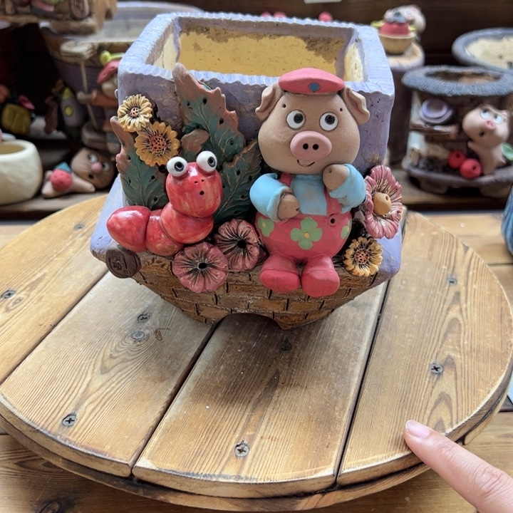 嘻哈多肉花盆百搭