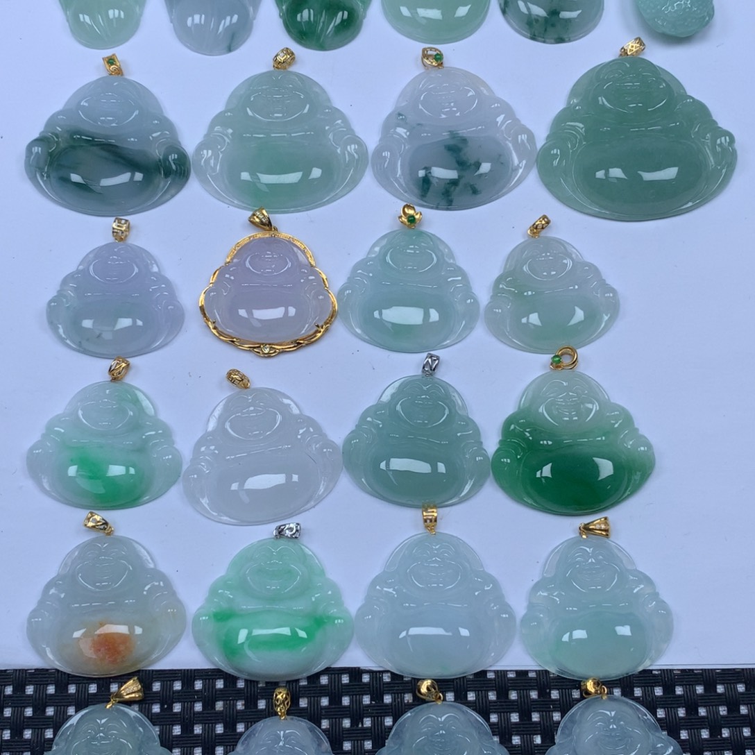 翡翠未镶嵌颈饰天然