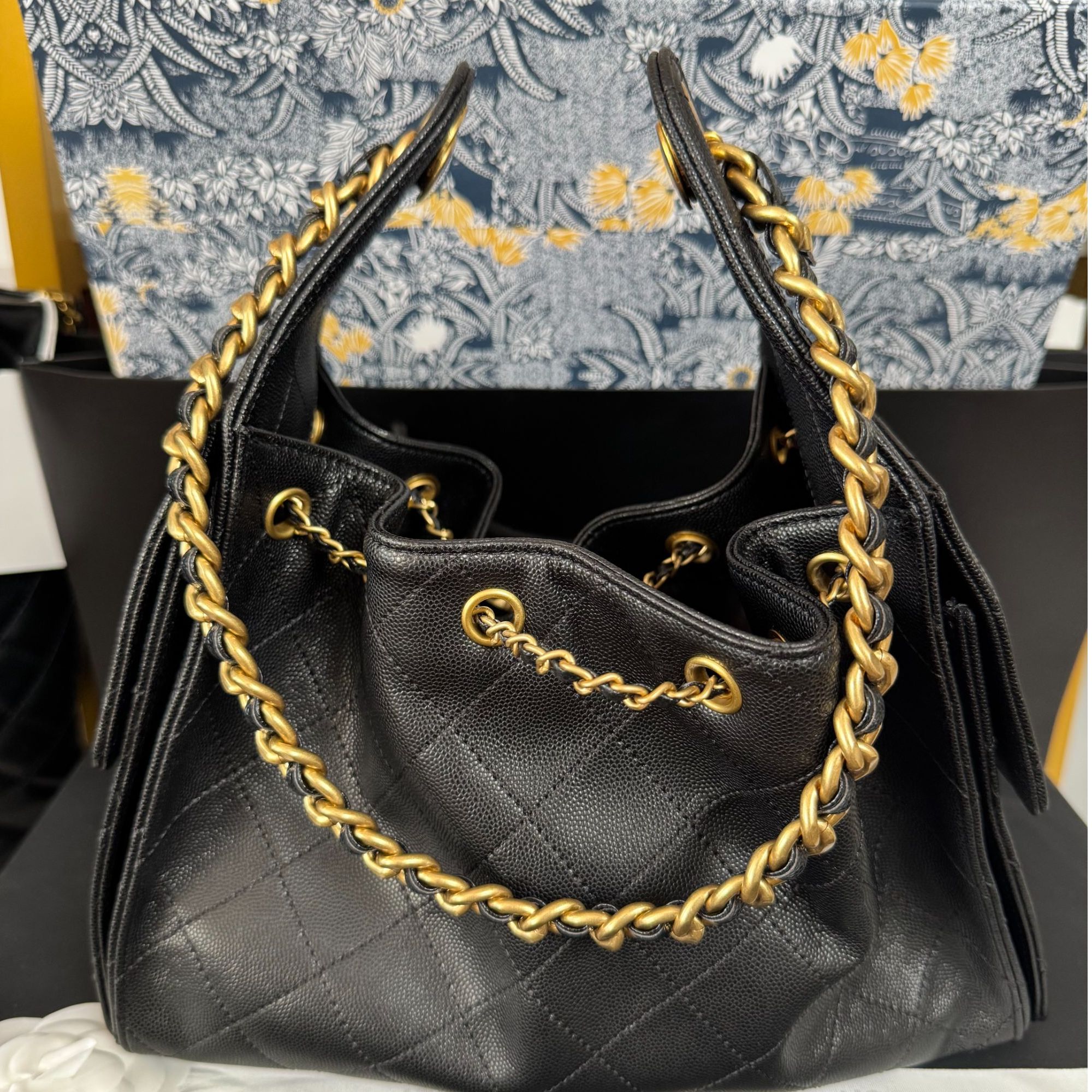 25ahopo新款经典斜挎链条斜挎包荔枝牛皮