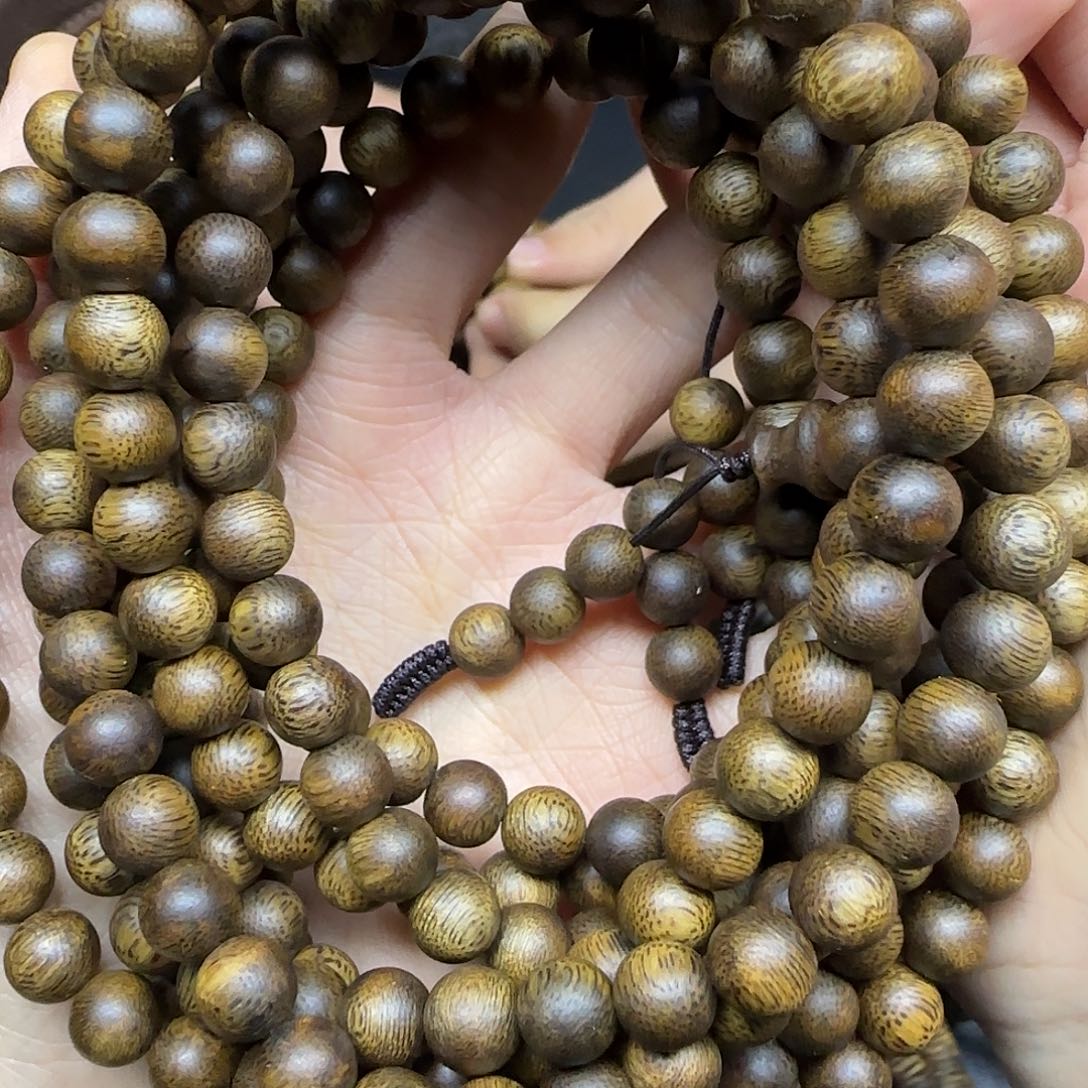 沉香碎屑沉香+95分沉0.8圆珠多圈24克加多样性发一