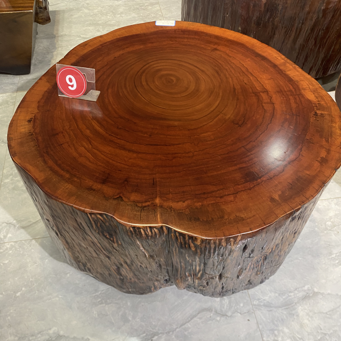 原木实木整切 自然随型阳台客厅办公室休闲餐台茶台茶几