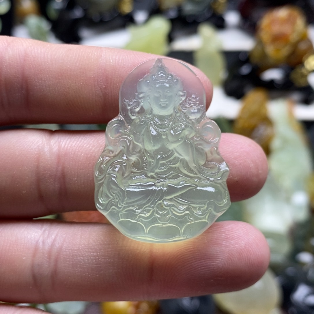 岫玉观音吊坠未镶嵌