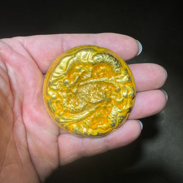 23 黄 家居摆件 家用饰品 仿古摆件一个