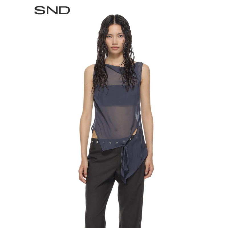 【SNDPALOMA WOOL 设计师品牌】SND SS25 不对称结构上衣