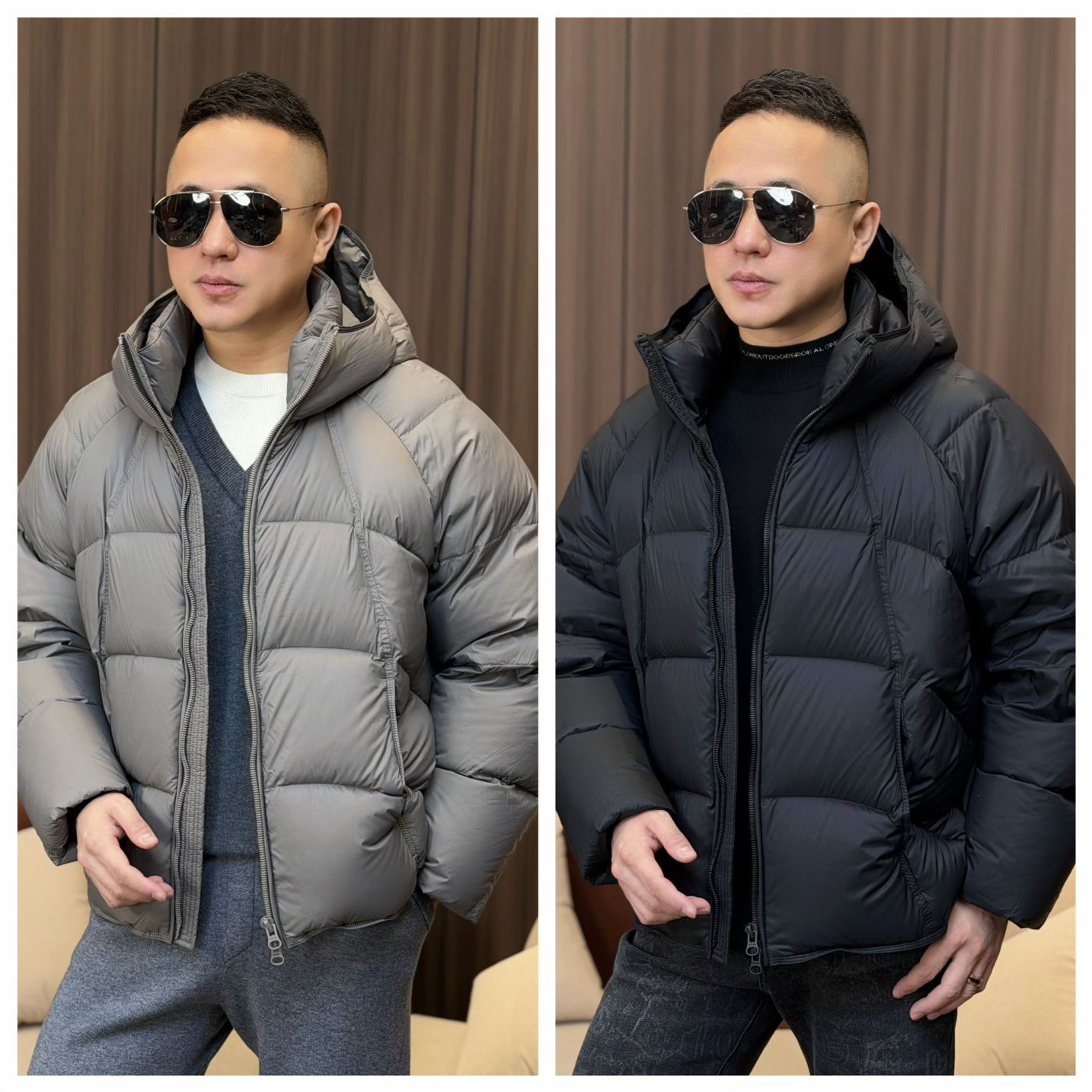 孙先生男装｜小众设计师款男士羽绒服松弛感连帽面包服2888