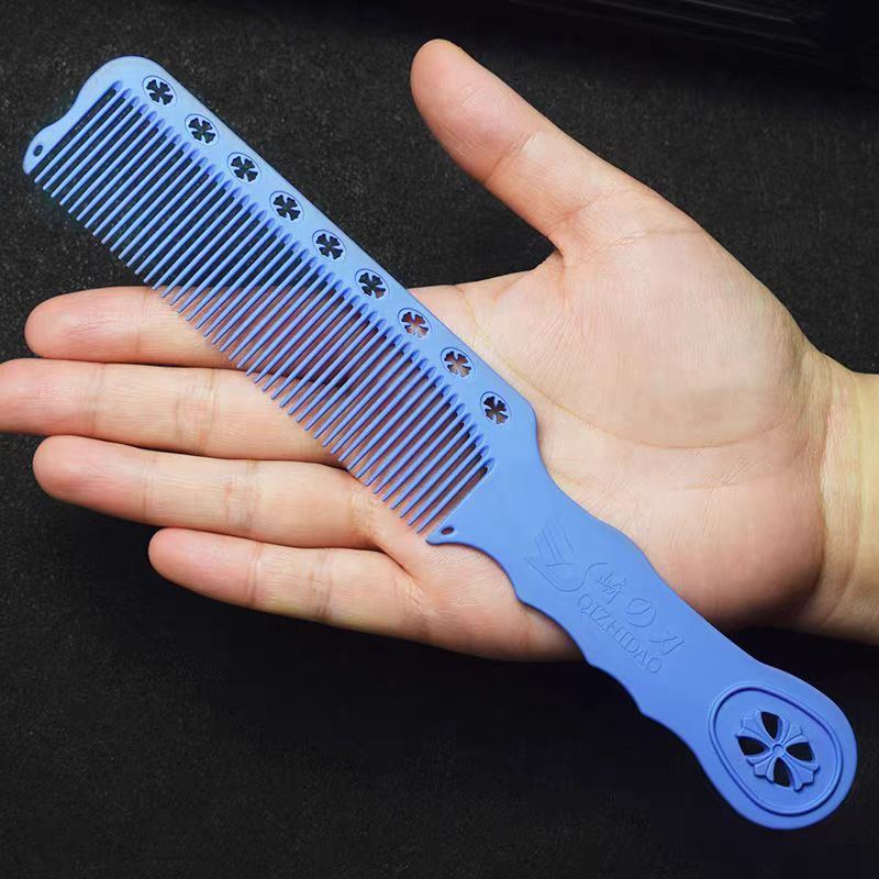 迈奈洛吃发男士平头梳子超薄双面印花剪发梳理发店发型师专用