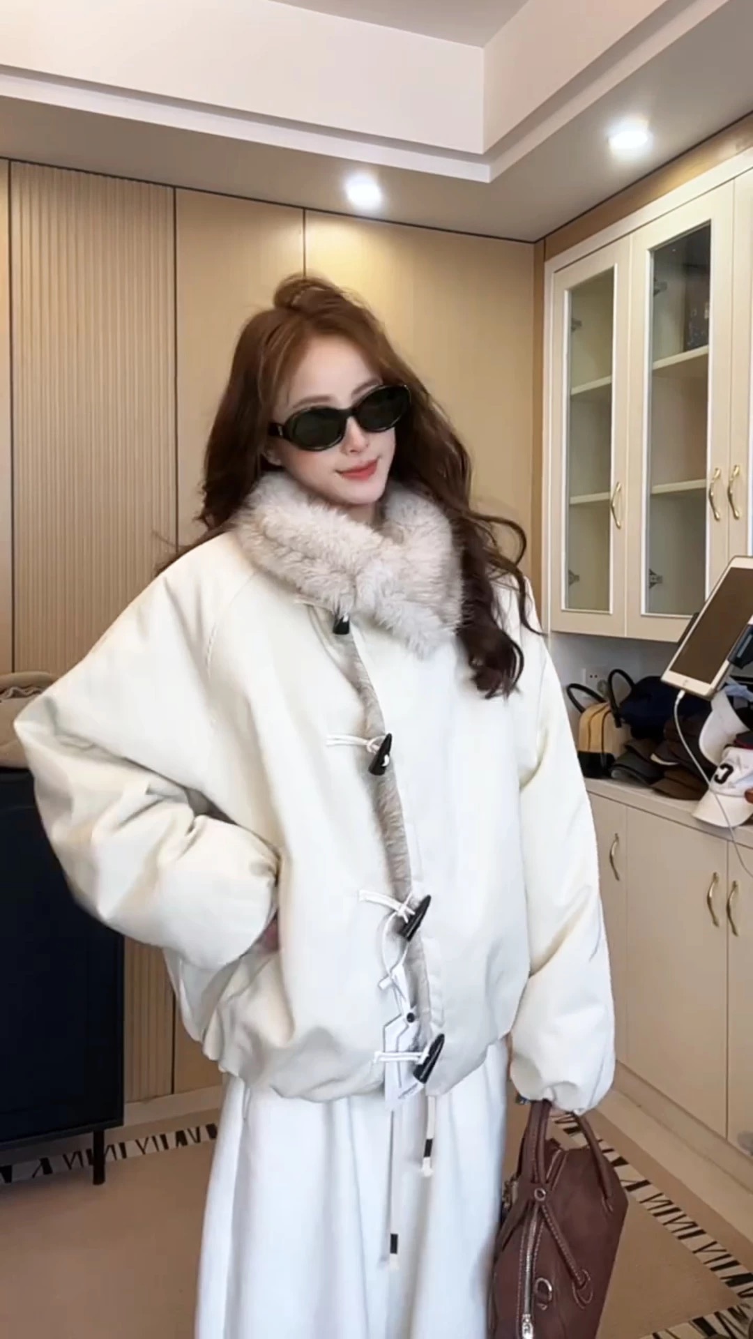 设计感毛领棉服女冬季宽松显瘦加厚派克服外套秋冬休闲高级感6631
