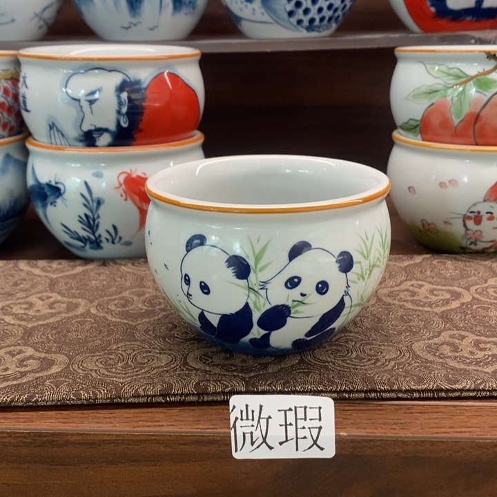 釉下老陶泥手工绘制