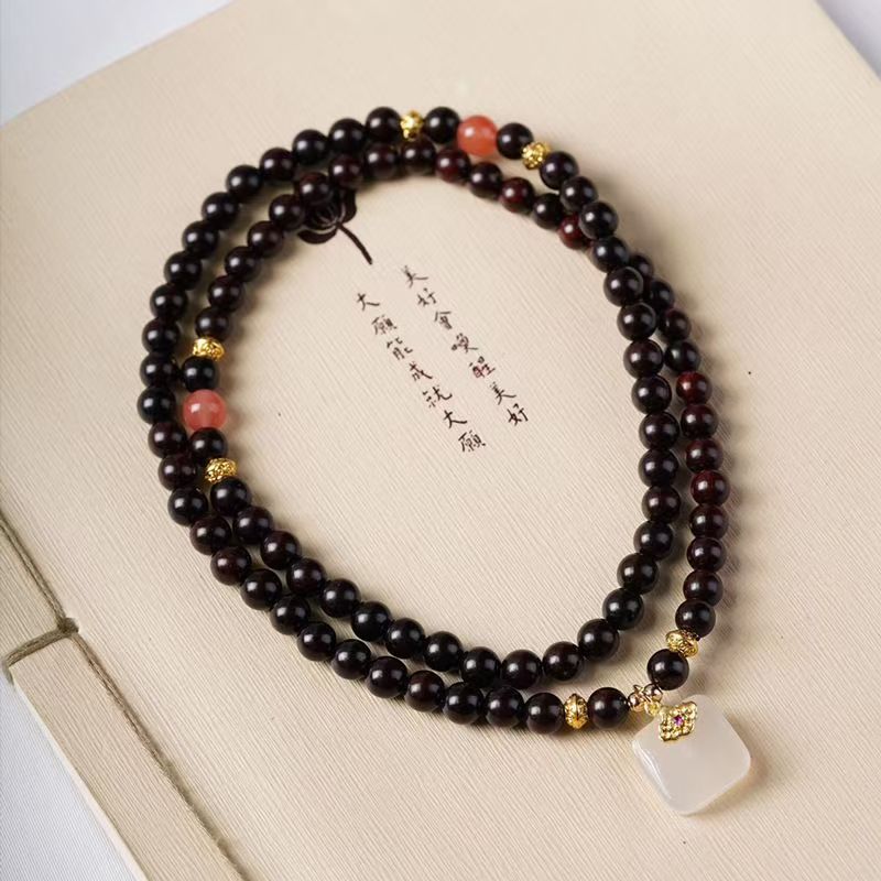 ZT-011紫檀双圈手串转运念珠手串（无礼盒）