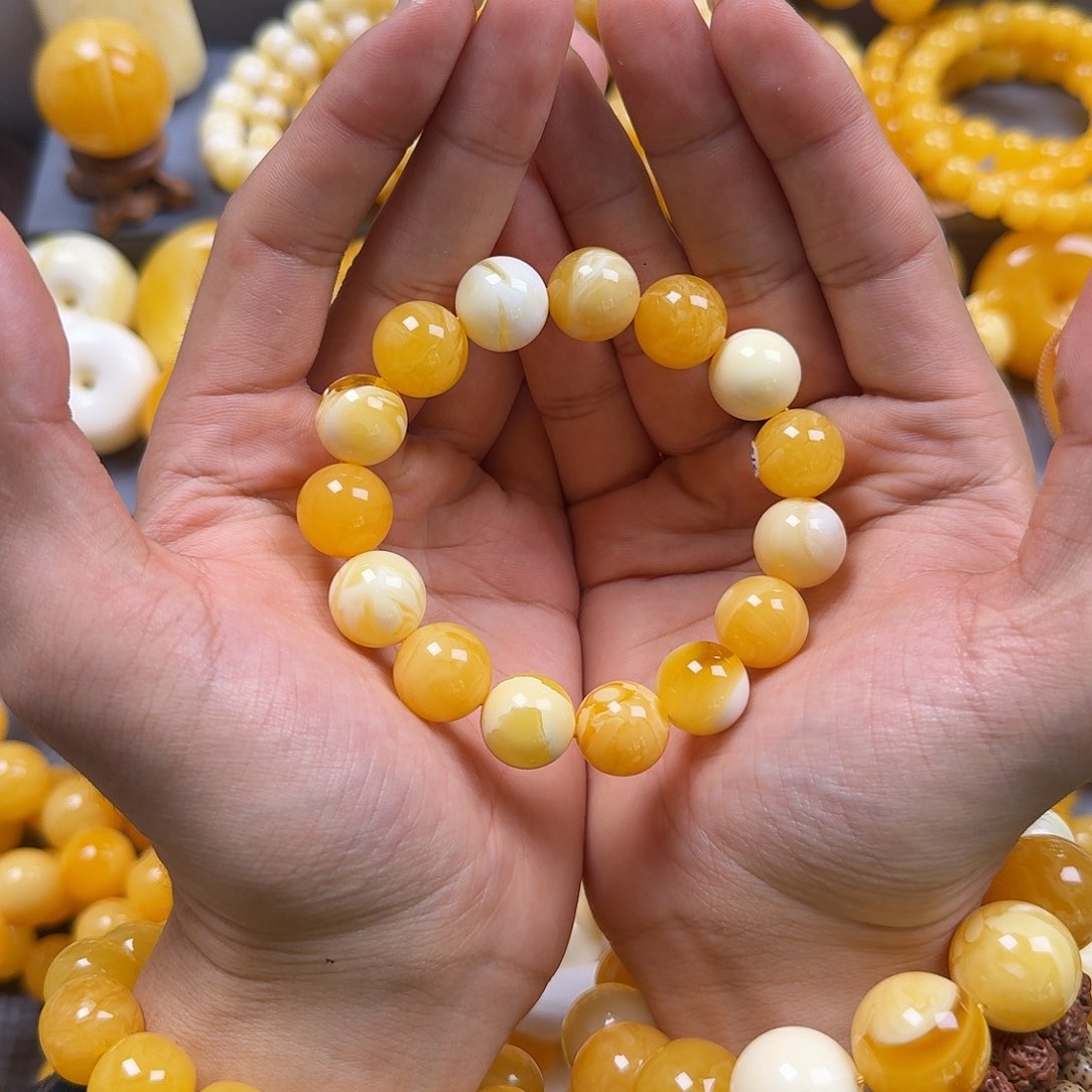 琥珀珠宝奇石未镶嵌14mm