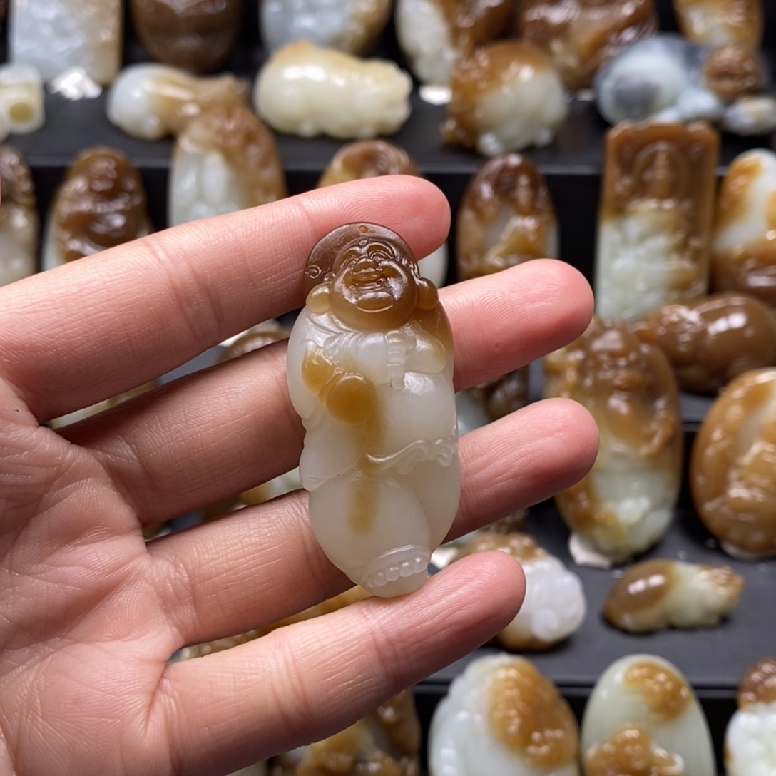 和田玉（糖玉）吊坠(不含链)未镶嵌叹*远