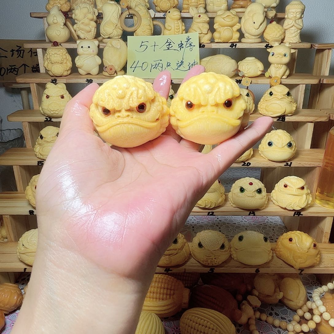 竹『**』金蟾一对带油