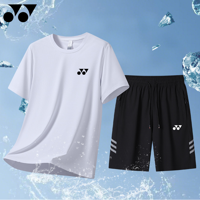 2025新款羽毛球服男女套装训练比赛速干透气运动短袖短裤两件套YY