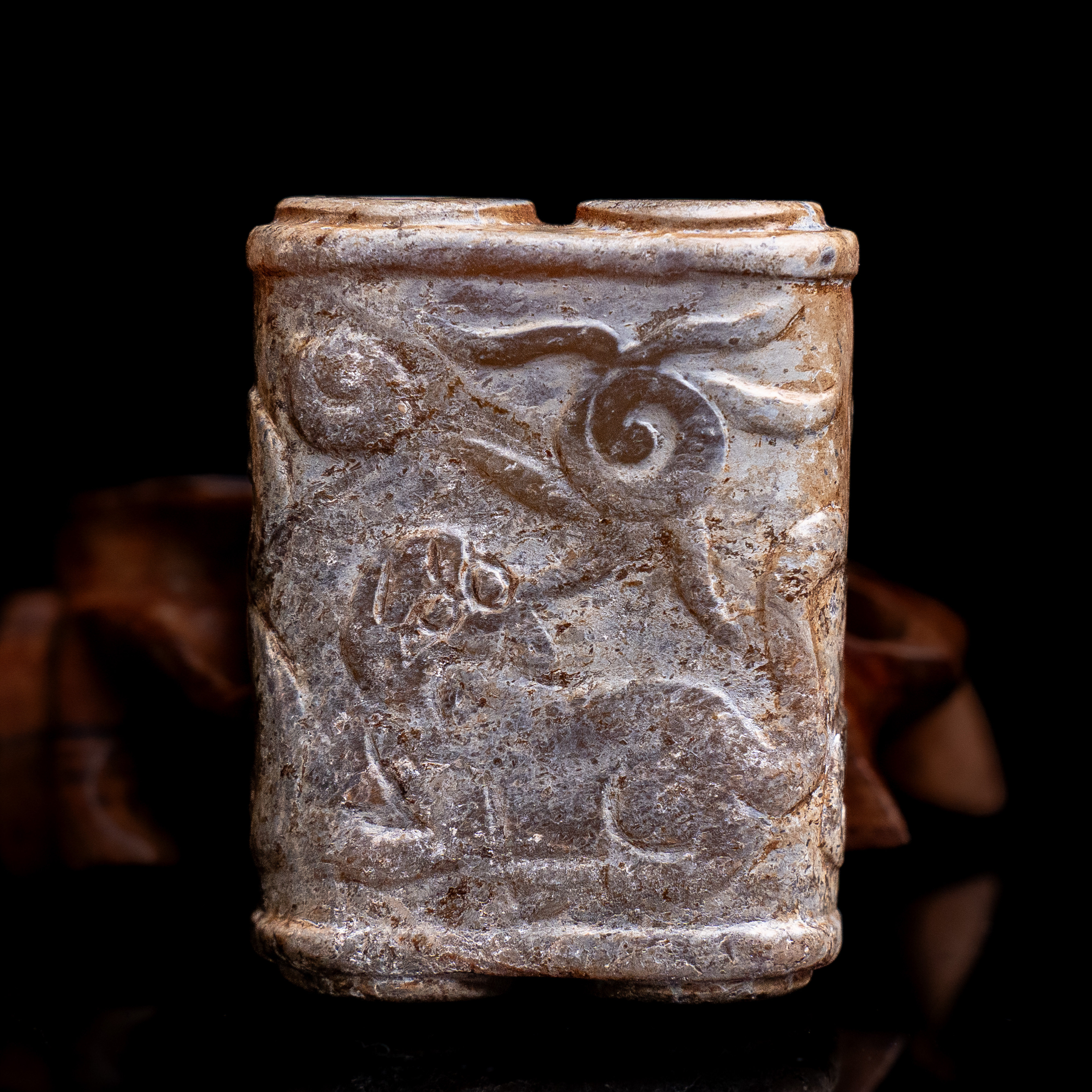 明代和田玉风云际会双管玉珒-NX