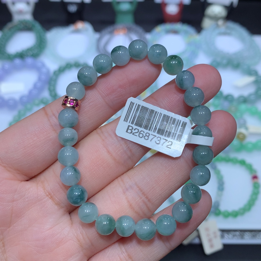 翡翠未镶嵌手串天然